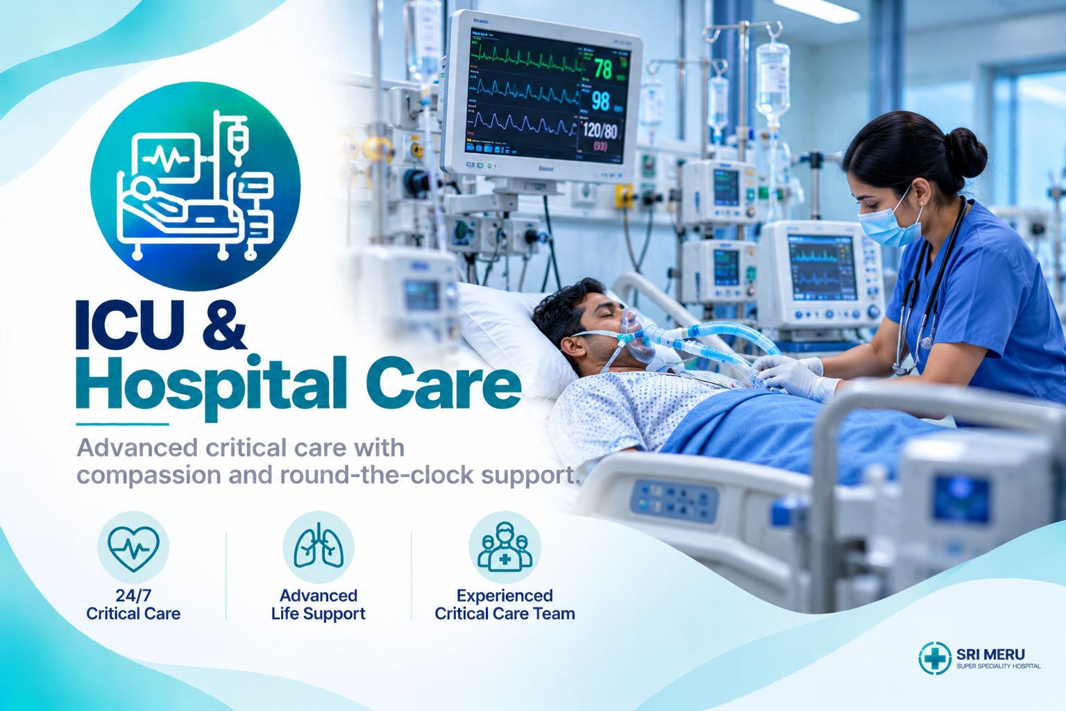 Modern hospital and critical care facilities